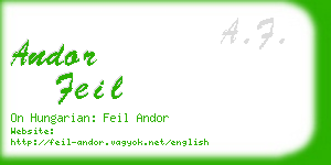andor feil business card